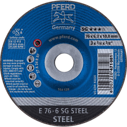 Afbeelding PFERD TOOLS afbraamschijf staal/rvs E SG STEEL