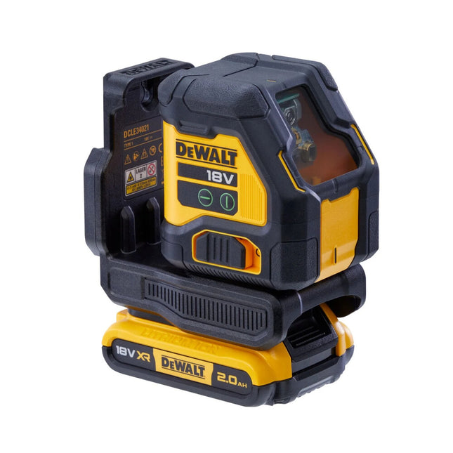 DeWalt DCLE34021D1-QW 18V KRUISLIJNLASER COMPACT, 1X2AH - GROEN