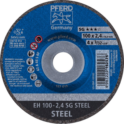 Afbeelding PFERD TOOLS doorslijpschijf, staal EH/EHT SG STEEL