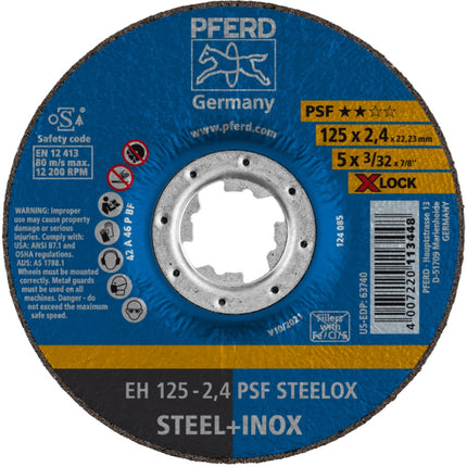 Afbeelding PFERD TOOLS doorslijpschijf, rvs EH/EHT PSF STEELOX