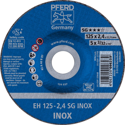 Afbeelding PFERD TOOLS doorslijpschijf kom EH/EHT SG INOX