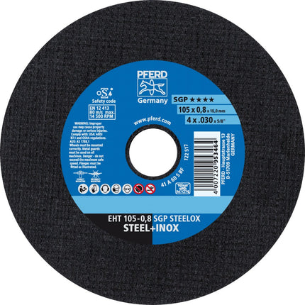 Afbeelding PFERD TOOLS doorslijpschijf, inox EH/EHT SGP STEELOX