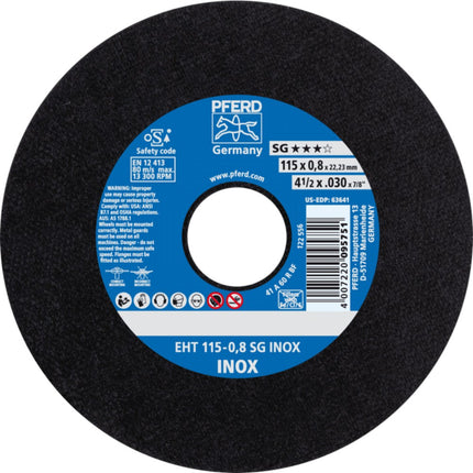 Afbeelding PFERD TOOLS doorslijpschijf vlak EH/EHT SG INOX
