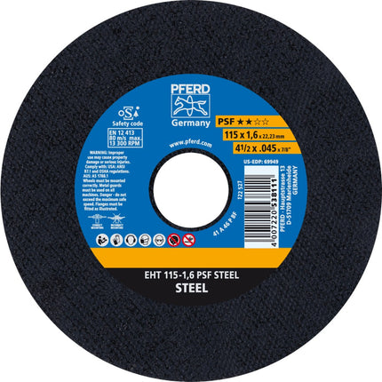 Afbeelding PFERD TOOLS doorslijpschijf, staal EH/EHT PSF STEEL
