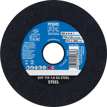 Afbeelding PFERD TOOLS doorslijpschijf, staal EH/EHT SG STEEL