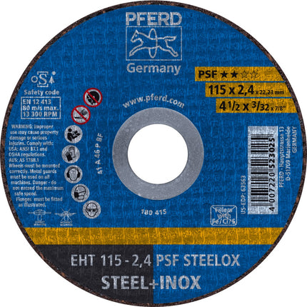 Afbeelding PFERD TOOLS doorslijpschijf, rvs EH/EHT PSF STEELOX