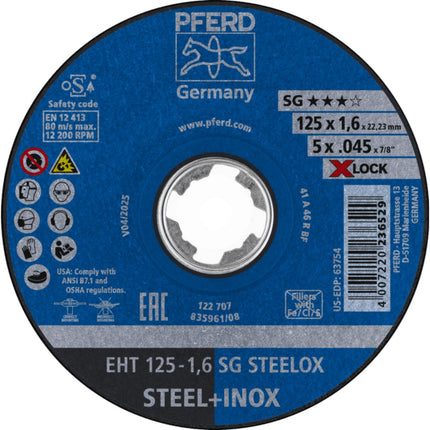 Afbeelding PFERD TOOLS doorslijpschijf, inox EH/EHT SG STEELOX