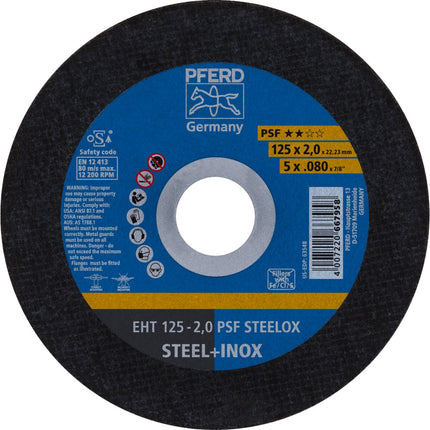 Afbeelding PFERD TOOLS doorslijpschijf, rvs EH/EHT PSF STEELOX