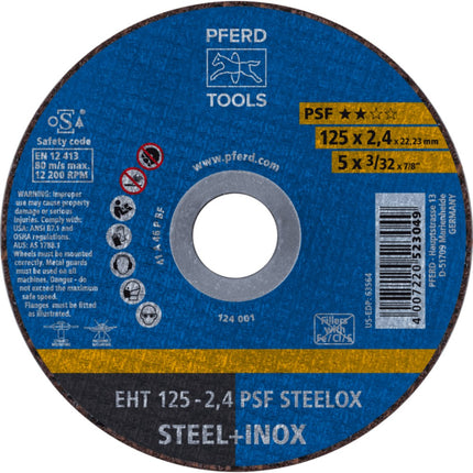 Afbeelding PFERD TOOLS doorslijpschijf, rvs EH/EHT PSF STEELOX