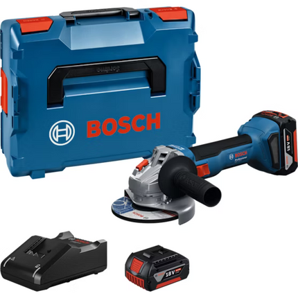 Bosch GWS 18V-8 125MM 2X4,0 AH L-BOXX ACCU HAAKSE SLIJPER