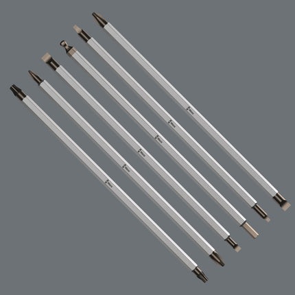<b>Wera Vario-dubbele klingen</b><br/>De 6 mm schroevendraaierklingen in zeskantuitvoering zijn 175 mm lang en worden gemaakt van hoogwaardig bitmateriaal. Dit garandeert een lange levensduur. De klingen zijn voorzien van 2 schroefzijden.