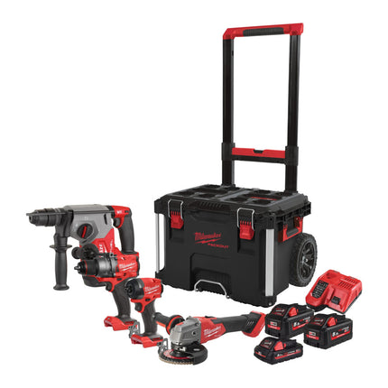 Milwaukee M18 FPP4E-555T M18 FUEL Combiset met Trolley