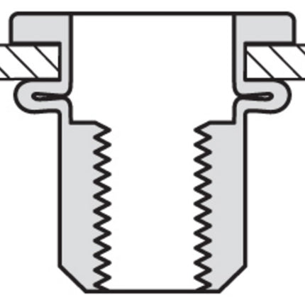 Kobout Blindklinkmoer M6 05-3,0mm RVS A2 Cilinderkop OPEN Model – 4BKMA206CO30