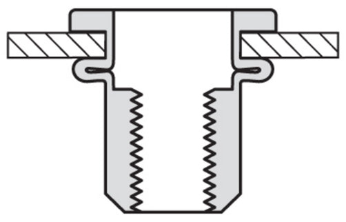 Kobout Blindklinkmoer M6 05-3,0mm RVS A2 Cilinderkop OPEN Model – 4BKMA206CO30