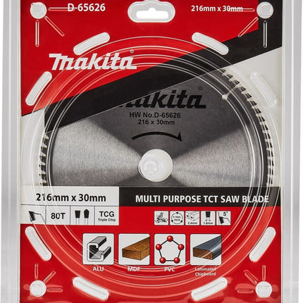 Makita Afkortzaagblad 216x30x80T 5G - D-81452