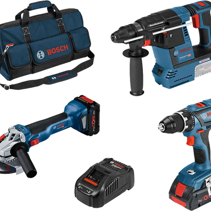 Bosch Combiset 18V 3-Toolkit GSR+GBH+GWS in Toolbag - 0615990M3C