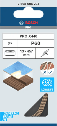 Bosch PRO X440 Schuurband 13x457mm K60 3st - 2608606204