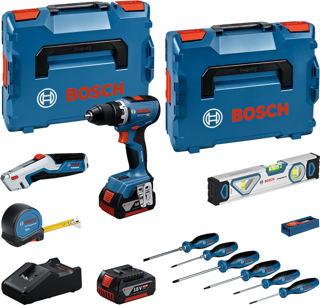 Bosch GSR 18V-65 Accuschroefboormachineset 31/63Nm 2x accu's in L-BOXX - 0615A5007K