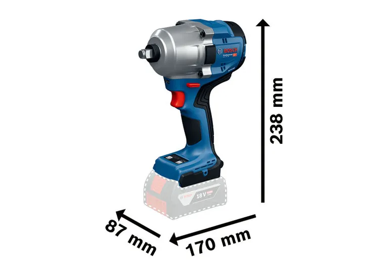Bosch GDS 18V-780 Accu Draaislagmoeraanzetter in L-Boxx - 06019P4003