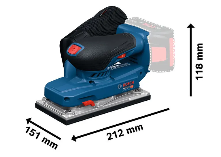 Bosch GSS18V-18 Accu Vlakschuurmachine - 06019R7000