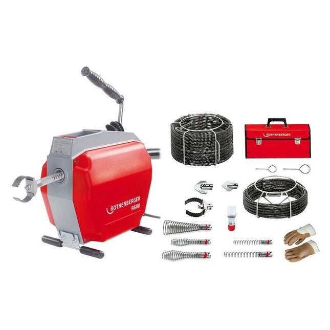 Rothenberger R 600 ONTSTOPPINGSMACHINE INCL. SPIRALENGEREEDS. 16-22 MM, 230V - 19173