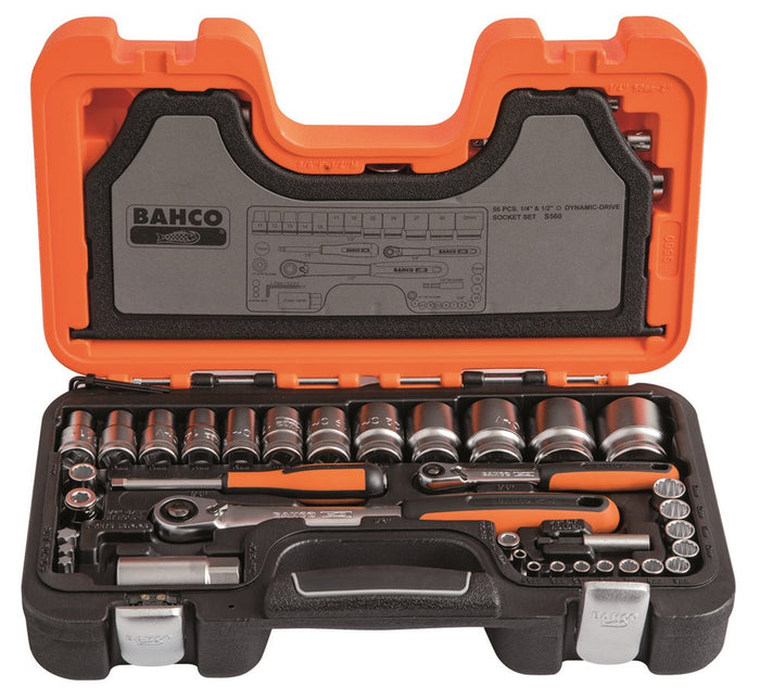 Bahco Doppenset 1/4" 1/2" 56D – S560