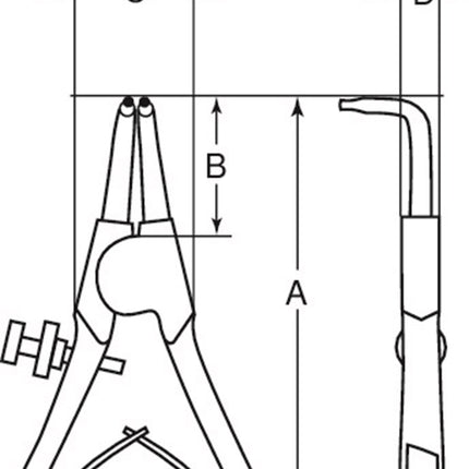 Bahco Buitenborgringtang 190mm – 2466 B40