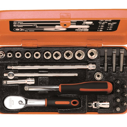 Bahco Doppenset 1/4" 27D – 6722M