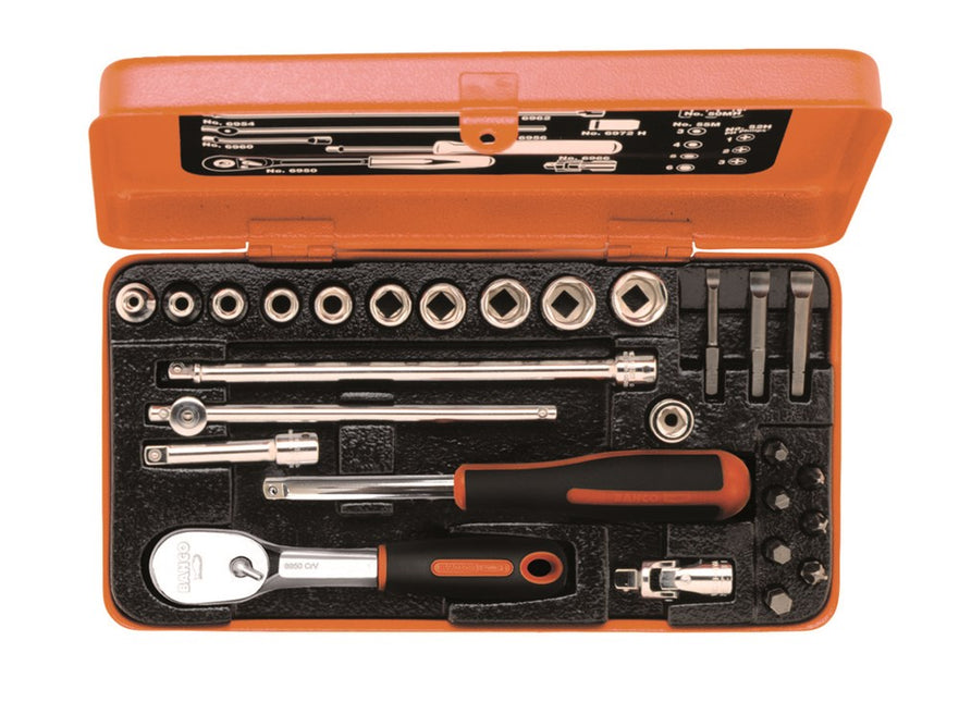 Bahco Doppenset 1/4" 27D – 6722M