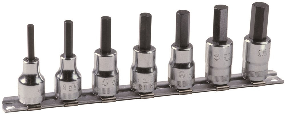 Bahco Dopsleutelset 3/8" HEX RAIL 7D – 7409MR/S7
