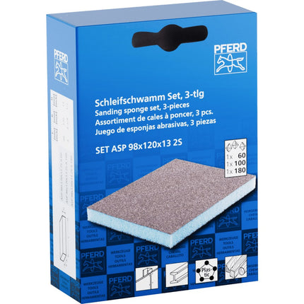 Afbeelding PFERD TOOLS schuurvellenset linnen blauw SET ASP 98x120x13 2S