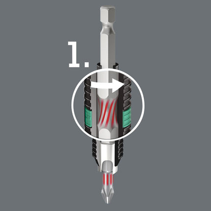 <b>BiTorsion Fase 1</b><br/>De in de BiTorsion-houder ge\u00EFntegreerde torsiezone zorgt voor het absorberen van kleinere belastingspieken (Fase 1). Overbelasting van deze zone wordt effectief door het steunmechanisme vermeden.