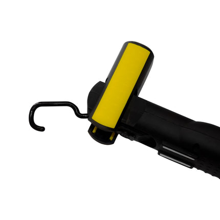 TAB1947 COB-LED looplamp met zaklamp, accu, 2 ophanghaken, magneten, zwenkende voet, USB