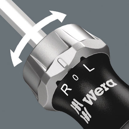 <b>Omschakelbaar</b><br/>Ergonomisch te bedienen richtingsomschakeling.