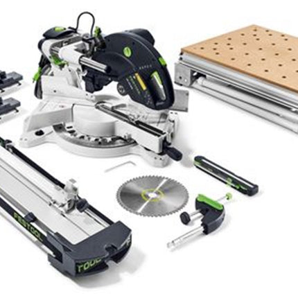 Afkortzaag + onderstel + aanslagen KS 120 REB-Set-MFT