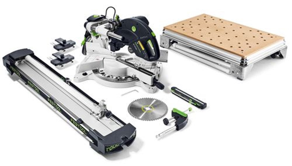 Afkortzaag + onderstel + aanslagen KS 120 REB-Set-MFT