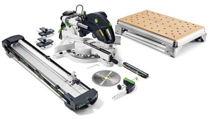 Afkortzaag + onderstel + aanslagen KS 120 REB-Set-MFT