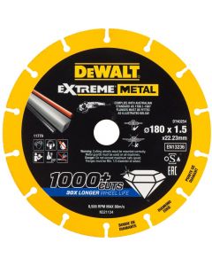 DeWalt DT40254-QZ Extreme Metaal Doorslijpschijf 180x22.23x1.5mm