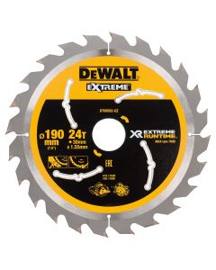 DeWALT DT99562 XR FlexVolt Extreme Runtime Cirkelzaagblad 24T 190mm x 1.55mm