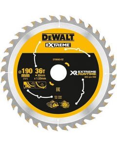 DeWALT DT99563 XR FlexVolt Extreme Runtime Cirkelzaagblad 36T 190mm x 1.55mm